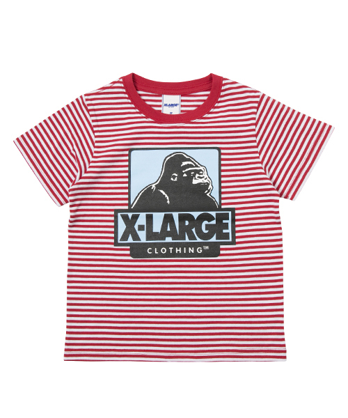 XLARGE KIDS（エクストララージキッズ）の「STRIPED S/S TEE OG（Tシャツ/カットソー・キッズ・ネイビー/レッド/ブラック・6T/7T/5T/4T/8T）」の3枚目の写真