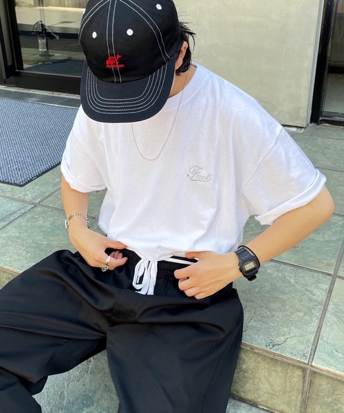 WHO'S WHO gallery（フーズフーギャラリー）の「COOPER FACT 刺繍ロゴTEE（Tシャツ/カットソー・メンズ・ホワイト/アッシュグレー/ブラック/ブラウン/グリーン・FREE）」の2枚目の写真