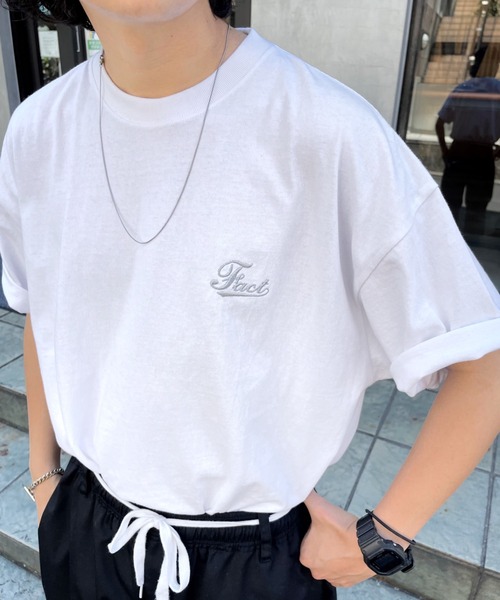 WHO'S WHO gallery（フーズフーギャラリー）の「COOPER FACT 刺繍ロゴTEE（Tシャツ/カットソー・メンズ・ホワイト/アッシュグレー/ブラック/ブラウン/グリーン・FREE）」の14枚目の写真