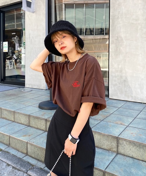 WHO'S WHO gallery（フーズフーギャラリー）の「COOPER FACT 刺繍ロゴTEE（Tシャツ/カットソー・メンズ・ホワイト/アッシュグレー/ブラック/ブラウン/グリーン・FREE）」の21枚目の写真