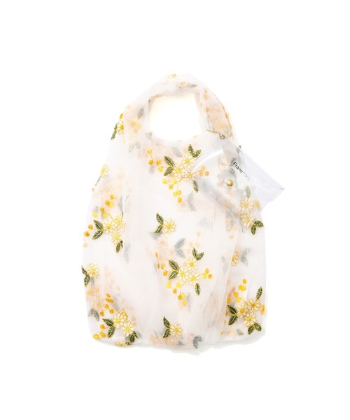Francfranc（フランフラン）の「チュールバッグ イエロー×ホワイト（ハンドバッグ・レディース・マルチ・FREE）」の2枚目の写真