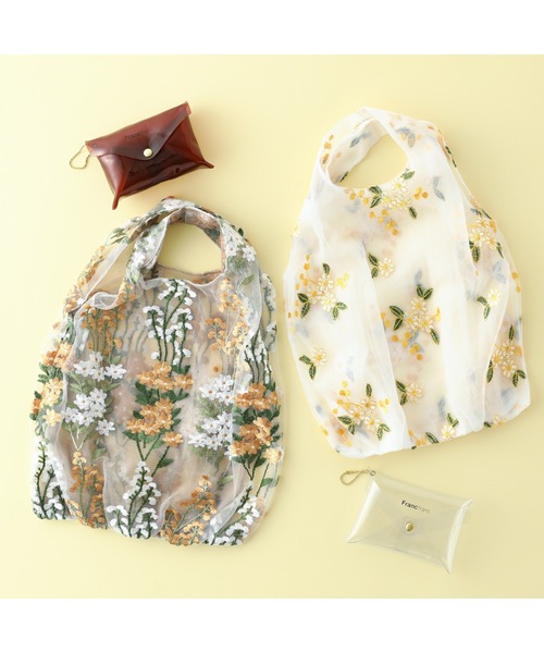 Francfranc（フランフラン）の「チュールバッグ イエロー×ホワイト（ハンドバッグ・レディース・マルチ・FREE）」の9枚目の写真