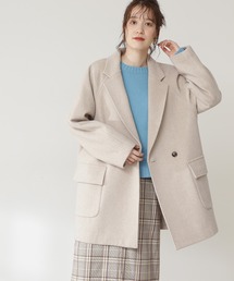 N.（N. Natural Beauty Basic） | 【S Size Line】◆ビーバーメルトンラグランテーラーショートコート(チェスターコート)