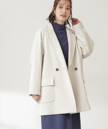 N.（N. Natural Beauty Basic） | 【S Size Line】◆ビーバーメルトンラグランテーラーショートコート(チェスターコート)