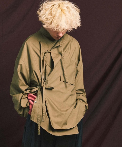 MAISON SPECIAL（メゾンスペシャル）の「《ユニセックスアイテム》プライムオーバータイシャツ 【MAISON SPECIAL/メゾンスペシャル】（シャツ/ブラウス・メンズ・ブラック/カーキ/ピンク・1/2）」の3枚目の写真