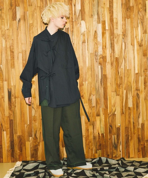 MAISON SPECIAL（メゾンスペシャル）の「《ユニセックスアイテム》プライムオーバータイシャツ 【MAISON SPECIAL/メゾンスペシャル】（シャツ/ブラウス・メンズ・ブラック/カーキ/ピンク・1/2）」の14枚目の写真