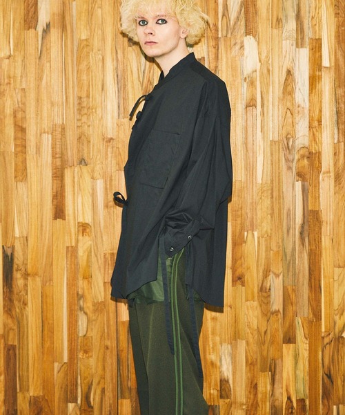 MAISON SPECIAL（メゾンスペシャル）の「《ユニセックスアイテム》プライムオーバータイシャツ 【MAISON SPECIAL/メゾンスペシャル】（シャツ/ブラウス・メンズ・ブラック/カーキ/ピンク・1/2）」の4枚目の写真