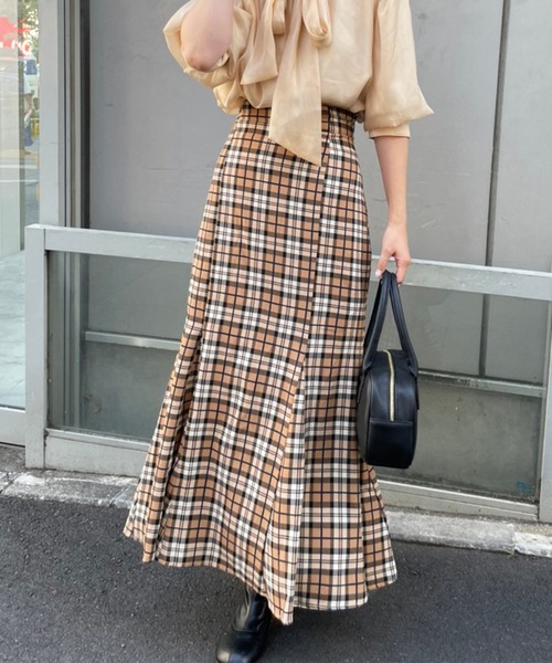 one after another NICE CLAUP（ワンアフターアナザーナイスクラップ）の「バックレースアップマーメイドスカート（スカート・レディース・ブラック/ブラウン/ホワイト系その他/ブラック系その他/ベージュ系その他・MEDIUM/LARGE）」の10枚目の写真