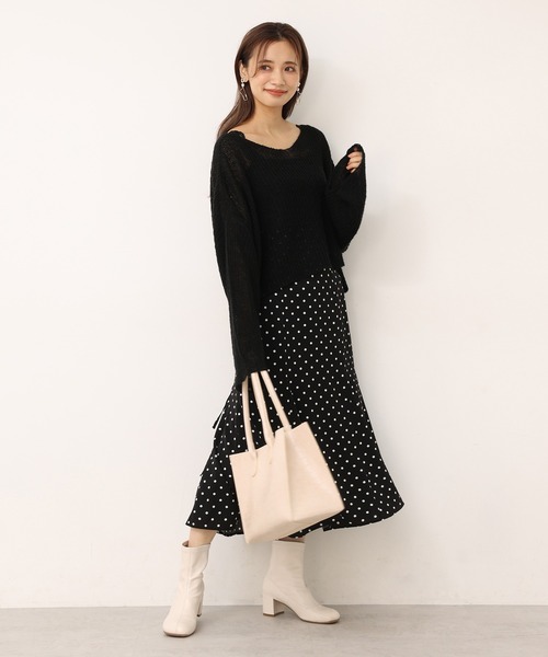 one after another NICE CLAUP（ワンアフターアナザーナイスクラップ）の「バックレースアップマーメイドスカート（スカート・レディース・ブラック/ブラウン/ホワイト系その他/ブラック系その他/ベージュ系その他・MEDIUM/LARGE）」の21枚目の写真