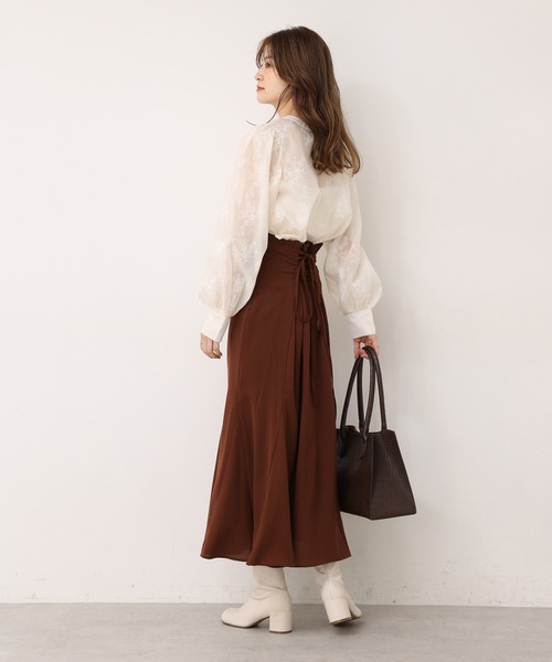 one after another NICE CLAUP（ワンアフターアナザーナイスクラップ）の「バックレースアップマーメイドスカート（スカート・レディース・ブラック/ブラウン/ホワイト系その他/ブラック系その他/ベージュ系その他・MEDIUM/LARGE）」の22枚目の写真