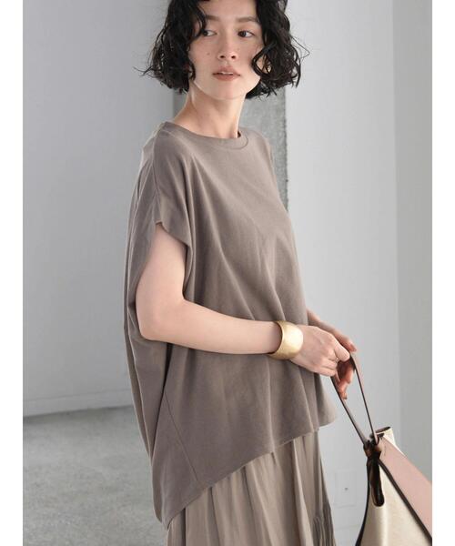 AMERICAN HOLIC（アメリカンホリック）の「ジョーゼットバックドレープカットプルオーバー（Tシャツ/カットソー・レディース・モカ/チャコールグレー/ブルー・L/M）」の15枚目の写真