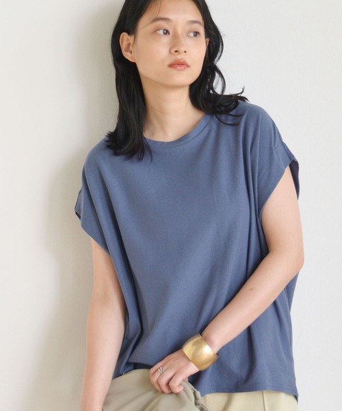 AMERICAN HOLIC（アメリカンホリック）の「ジョーゼットバックドレープカットプルオーバー（Tシャツ/カットソー・レディース・モカ/チャコールグレー/ブルー・L/M）」の3枚目の写真