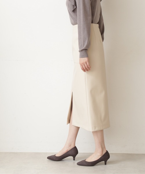 NATURAL BEAUTY BASIC(ナチュラルビューティーベーシック)の「フェイクレザーストレートスカート/0171220910(スカート・レディース・ブラック/ピンク/オフホワイト・SMALL/X-SMALL/MEDIUM)」の10枚目の写真