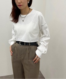 apres jour mignon | 配色ステッチショートロンＴ【ZOZOTOWN限定アイテム】(Tシャツ/カットソー)