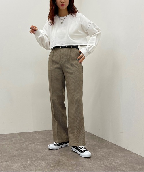 apres jour mignon（アプレジュールミニョン）の「配色ステッチショートロンＴ【ZOZOTOWN限定アイテム】（Tシャツ/カットソー・レディース・ブラック/オフホワイト/ブルー/ナチュラル・X-LARGE/フリー）」の9枚目の写真