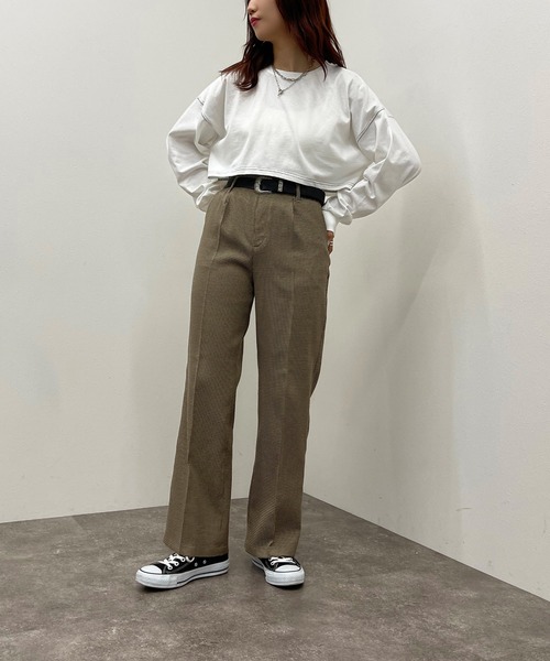 apres jour mignon（アプレジュールミニョン）の「配色ステッチショートロンＴ【ZOZOTOWN限定アイテム】（Tシャツ/カットソー・レディース・ブラック/オフホワイト/ブルー/ナチュラル・X-LARGE/フリー）」の22枚目の写真