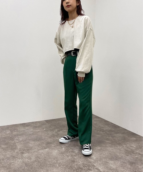 apres jour mignon（アプレジュールミニョン）の「配色ステッチショートロンＴ【ZOZOTOWN限定アイテム】（Tシャツ/カットソー・レディース・ブラック/オフホワイト/ブルー/ナチュラル・X-LARGE/フリー）」の7枚目の写真