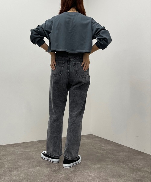 apres jour mignon（アプレジュールミニョン）の「配色ステッチショートロンＴ【ZOZOTOWN限定アイテム】（Tシャツ/カットソー・レディース・ブラック/オフホワイト/ブルー/ナチュラル・X-LARGE/フリー）」の8枚目の写真