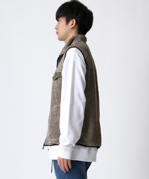 LOGOS(ロゴス)の「LOGOS/ロゴス ボアフリース スタンドカラー ベスト(ベスト・メンズ・ネイビー/グレー/カーキ・LL/M/L)」の19枚目の写真