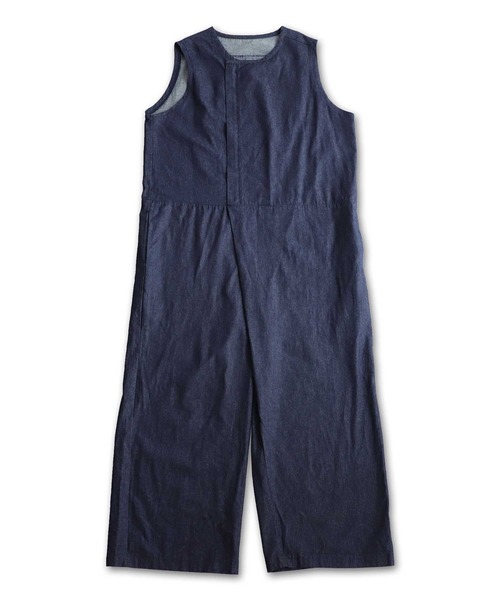 antiqua（アンティカ）の「ノンウォッシュデニムオールインワン（つなぎ/オールインワン・レディース・ノンウォッシュ・FREE）」の5枚目の写真
