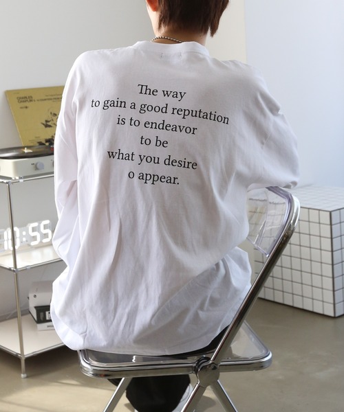 TUTTU（トゥトゥ）の「TUTTUオリジナルロゴ  ロングスリーブロンT（Tシャツ/カットソー・メンズ・ホワイト/ブラック/ダークグリーン/ブルー/アイボリー/ホワイト系その他/ブラック系その他/グレー系その他/グリーン系その他/ブルー系その他/チャコール/ホワイト系その他2/ホワイト系その他3/ホワイト系その他4/ホワイト系その他5/ホワイト系その他6/ホワイト系その他7/ブラック系その他2/グレー系その他2/グレー系その他3/グレー系その他4/グレー系その他5/グリーン系その他2/グリーン系その他3/ブルー系その他2・M/L）」の6枚目の写真