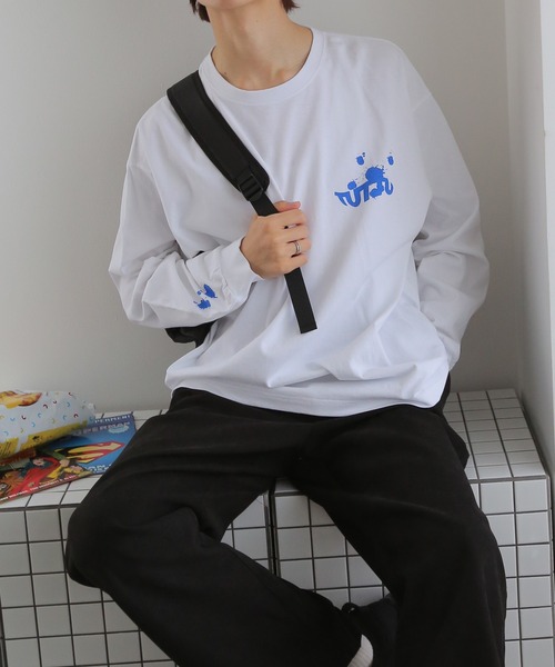 TUTTU（トゥトゥ）の「TUTTUオリジナルロゴ  ロングスリーブロンT（Tシャツ/カットソー・メンズ・ホワイト/ブラック/ダークグリーン/ブルー/アイボリー/ホワイト系その他/ブラック系その他/グレー系その他/グリーン系その他/ブルー系その他/チャコール/ホワイト系その他2/ホワイト系その他3/ホワイト系その他4/ホワイト系その他5/ホワイト系その他6/ホワイト系その他7/ブラック系その他2/グレー系その他2/グレー系その他3/グレー系その他4/グレー系その他5/グリーン系その他2/グリーン系その他3/ブルー系その他2・M/L）」の9枚目の写真