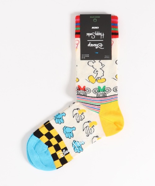 Happy Socks（ハッピーソックス）の「【Limited】Happy Socks × Disney Sunny Sketch レディース メンズ クルーソックス 14211009（ソックス/靴下・レディース・ホワイト・M/L）」の2枚目の写真