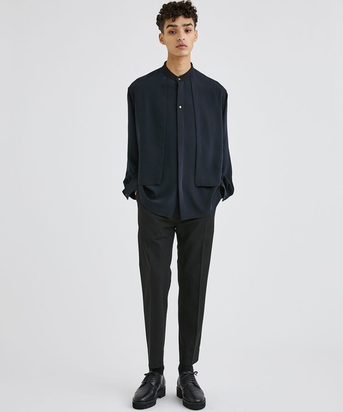 city（シティ）の「ナイスマテリアルパンツ/NICE MATERIAL PANTS（スラックス・メンズ・ブラック/ブラウン・1/2/3）」の6枚目の写真
