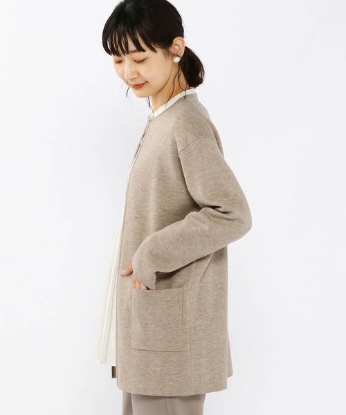 Petit Honfleur(プチオンフルール)の「Wフェイスコーディガン(カーディガン/ボレロ・レディース・ベージュ/ブラック・M/L)」の11枚目の写真