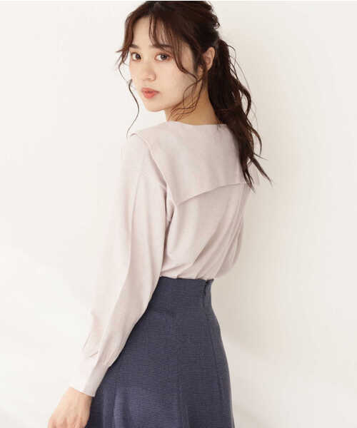 PROPORTION BODY DRESSING(プロポーションボディドレッシング)の「セーラーニット / 1211270018(ニット/セーター・レディース・ダークグレー/グレー/ボルドー・FREE)」の13枚目の写真