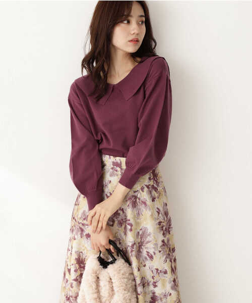 PROPORTION BODY DRESSING(プロポーションボディドレッシング)の「セーラーニット / 1211270018(ニット/セーター・レディース・ダークグレー/グレー/ボルドー・FREE)」の22枚目の写真