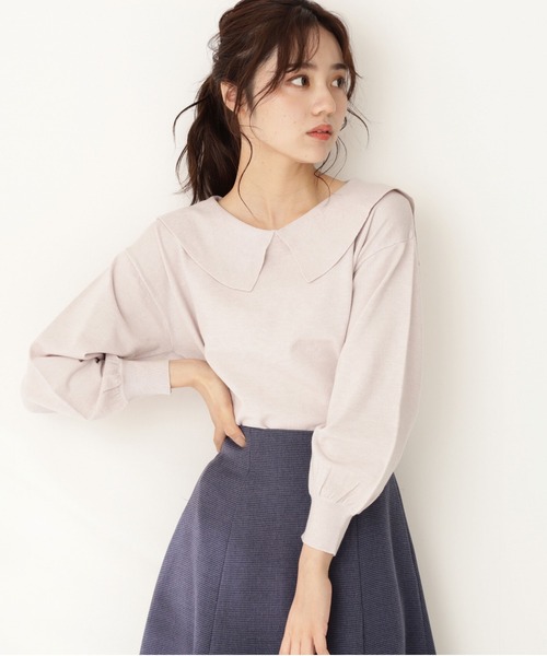 PROPORTION BODY DRESSING(プロポーションボディドレッシング)の「セーラーニット / 1211270018(ニット/セーター・レディース・ダークグレー/グレー/ボルドー・FREE)」の1枚目の写真