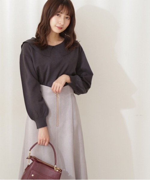 PROPORTION BODY DRESSING(プロポーションボディドレッシング)の「セーラーニット / 1211270018(ニット/セーター・レディース・ダークグレー/グレー/ボルドー・FREE)」の2枚目の写真