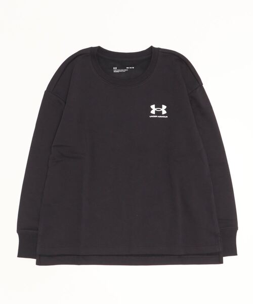 UNDER ARMOUR（アンダーアーマー）の「UAライバルフリース オーバーサイズ クルー（トレーニング/レディース）（スウェット・レディース・ブラック/グレー・S/M/L/XL）」の2枚目の写真