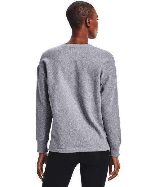 UNDER ARMOUR（アンダーアーマー）の「UAライバルフリース オーバーサイズ クルー（トレーニング/レディース）（スウェット・レディース・ブラック/グレー・S/M/L/XL）」の3枚目の写真