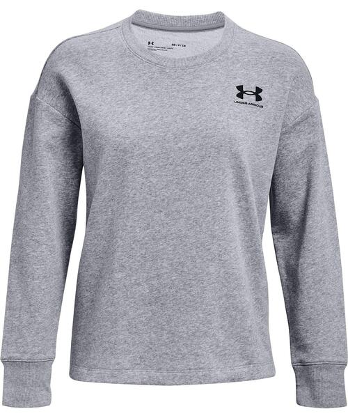 UNDER ARMOUR（アンダーアーマー）の「UAライバルフリース オーバーサイズ クルー（トレーニング/レディース）（スウェット・レディース・ブラック/グレー・S/M/L/XL）」の5枚目の写真