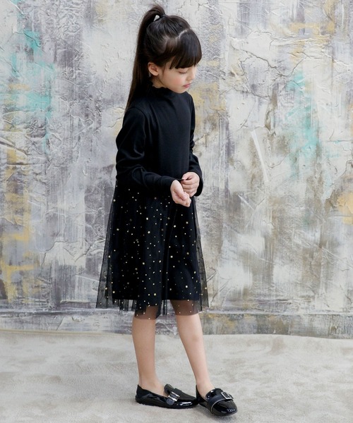 Bee des Bee（ビーデスビー）の「長袖ワンピース（ワンピース・キッズ・ブラック×ブラック/ライトベージュ/チャコールグレー・110cm/100cm/120cm/130cm/140cm/150cm）」の7枚目の写真