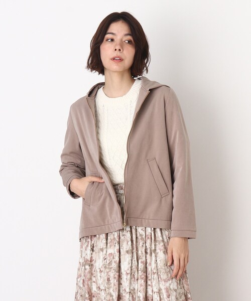 DRESKIP(ドレスキップ)の「◆もちもちダンボ-ルニットジップアップパーカー(パーカー・レディース・サンドベージュ/ダークブラウン/ブラウン系その他2・04/03/02)」の2枚目の写真