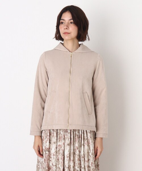 DRESKIP(ドレスキップ)の「◆もちもちダンボ-ルニットジップアップパーカー(パーカー・レディース・サンドベージュ/ダークブラウン/ブラウン系その他2・04/03/02)」の4枚目の写真