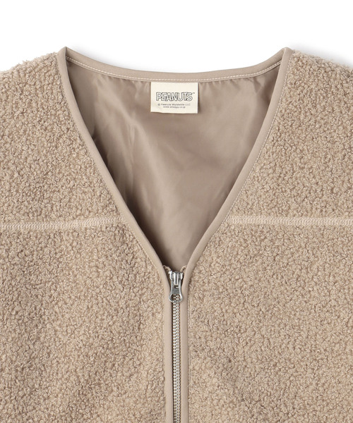 PEANUTS(ピーナッツ)の「【ピーナッツ/PEANUTS】SNOOPYボアジャケット(ダウンジャケット/コート・レディース・ネイビー/ベージュ/ピンク・3L/LL/L/M)」の12枚目の写真