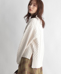 Andemiu | ケーブルガラタートルニット239176(ニット/セーター)