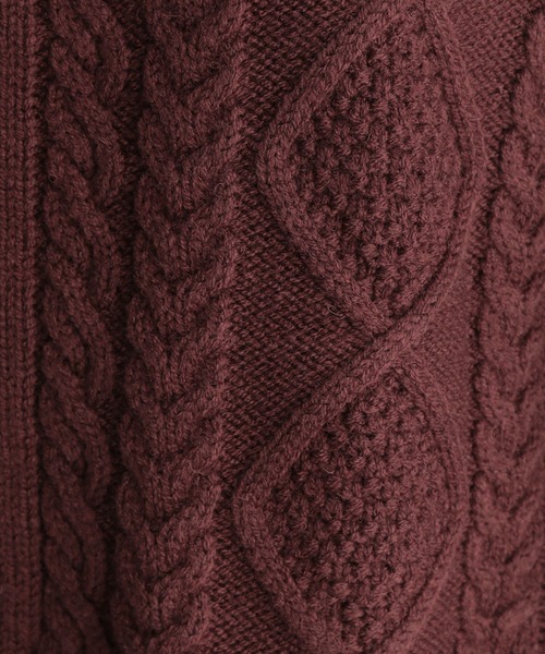 Andemiu（アンデミュウ）の「ケーブルガラタートルニット239176（ニット/セーター・レディース・ブラウン/オフホワイト/グリーン/ラベンダー・FREE）」の8枚目の写真