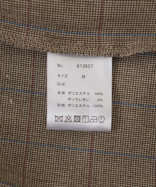 KATHARINE ROSS(キャサリンロス)の「【KATHARINE ROSS】 チェック柄×配色パイピング カラーレスジャケット WEB限定(ノーカラージャケット・レディース・ダークブラウン/ブラウン・MEDIUM)」の8枚目の写真