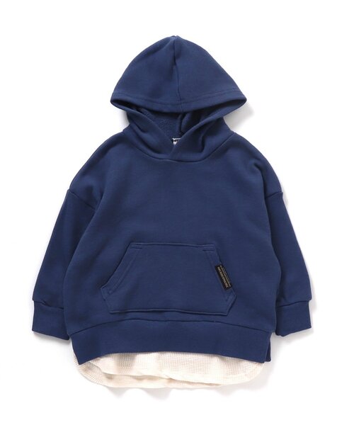 BREEZE（ブリーズ）の「WEB限定 レイヤード風パーカー（パーカー・キッズ・ブラウン/ピンク/ブルー/グリーン/グレー/ベージュ/チャコール/レッド・130/120/100/110/80/140/90）」の6枚目の写真