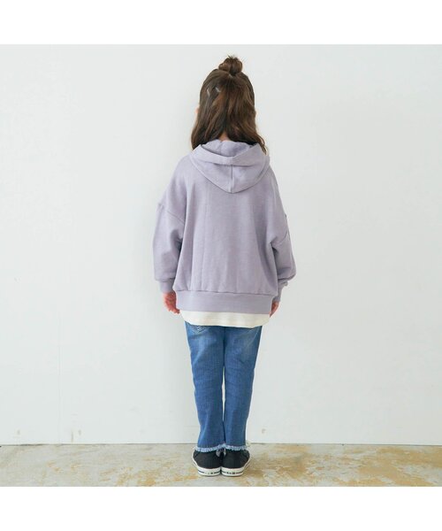 BREEZE（ブリーズ）の「WEB限定 レイヤード風パーカー（パーカー・キッズ・ブラウン/ピンク/ブルー/グリーン/グレー/ベージュ/チャコール/レッド・130/120/100/110/80/140/90）」の10枚目の写真