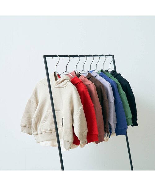 BREEZE（ブリーズ）の「WEB限定 レイヤード風パーカー（パーカー・キッズ・ブラウン/ピンク/ブルー/グリーン/グレー/ベージュ/チャコール/レッド・130/120/100/110/80/140/90）」の11枚目の写真