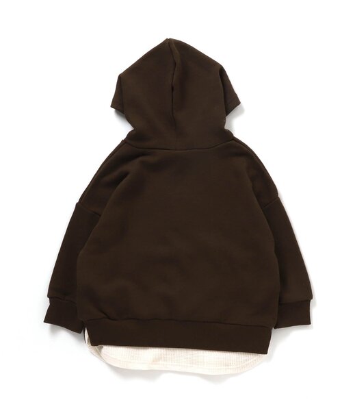BREEZE（ブリーズ）の「WEB限定 レイヤード風パーカー（パーカー・キッズ・ブラウン/ピンク/ブルー/グリーン/グレー/ベージュ/チャコール/レッド・130/120/100/110/80/140/90）」の15枚目の写真