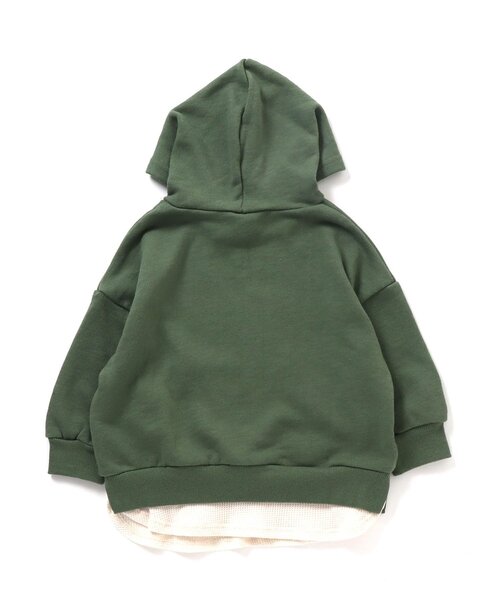 BREEZE（ブリーズ）の「WEB限定 レイヤード風パーカー（パーカー・キッズ・ブラウン/ピンク/ブルー/グリーン/グレー/ベージュ/チャコール/レッド・130/120/100/110/80/140/90）」の17枚目の写真