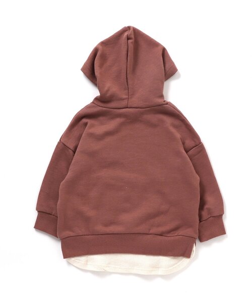 BREEZE（ブリーズ）の「WEB限定 レイヤード風パーカー（パーカー・キッズ・ブラウン/ピンク/ブルー/グリーン/グレー/ベージュ/チャコール/レッド・130/120/100/110/80/140/90）」の19枚目の写真