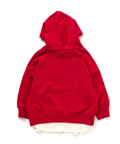 BREEZE（ブリーズ）の「WEB限定 レイヤード風パーカー（パーカー・キッズ・ブラウン/ピンク/ブルー/グリーン/グレー/ベージュ/チャコール/レッド・130/120/100/110/80/140/90）」の20枚目の写真